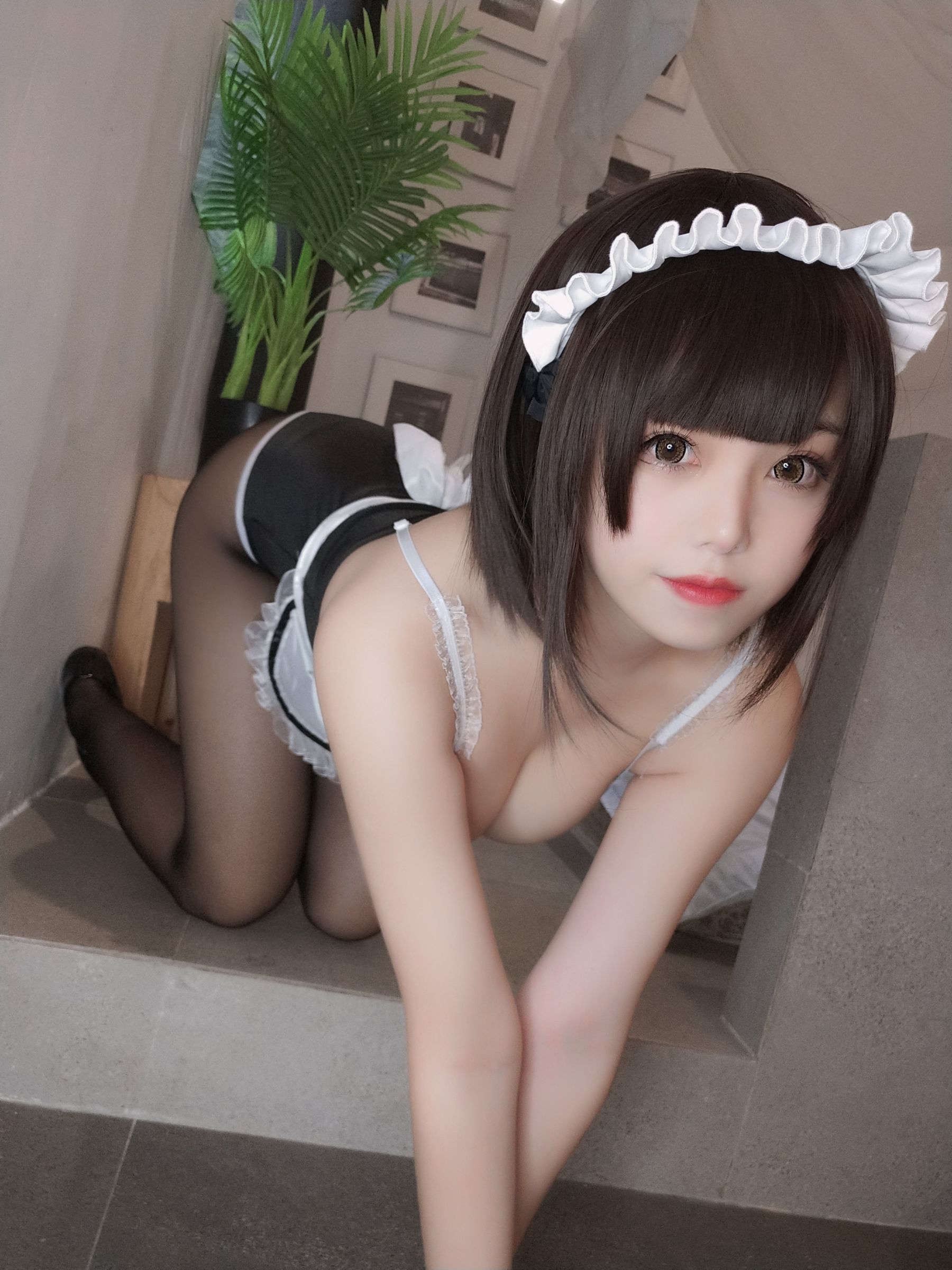 [Cosplay] Cute Miss Sister Honey Cat Qiu - Maid